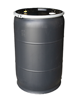 2.2 Millimeter (mm) Top Thickness, 55 Gallon (gal) Open Head 2 Bung Lid Black Lined Polyethylene Drum