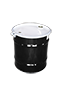 20 Gallon (gal) Open Head 2 Bung Lid Epoxy/Phenolic Lined Steel Drum