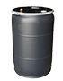 2.2 Millimeter (mm) Top Thickness, 55 Gallon (gal) Open Head 2 Bung Lid Black Lined Polyethylene Drum